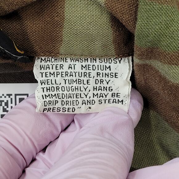 Vintage Y2K Military Camo Jacket Large 23x24 Brown Green - Picture 8 of 16